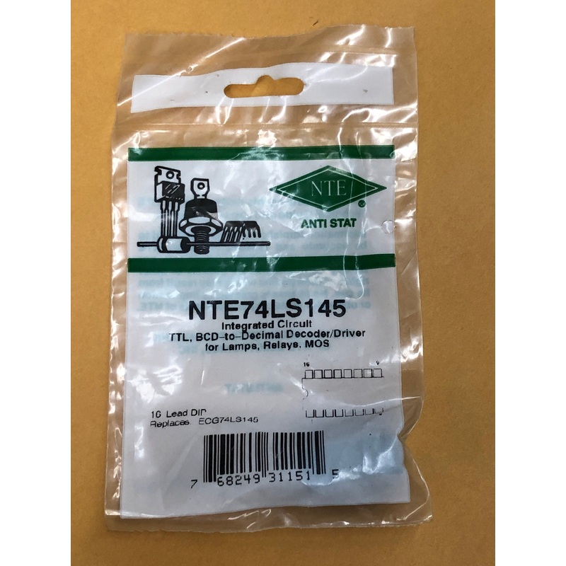 NTE74LS145 INTEGRATED CIRCUIT