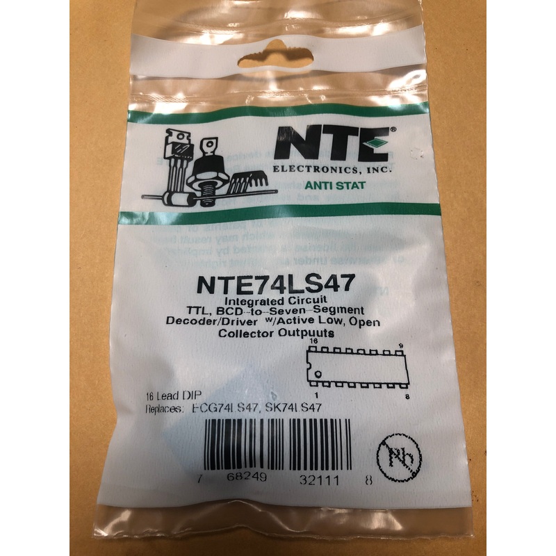 NTE74LS47 INTEGRATED CIRCUIT