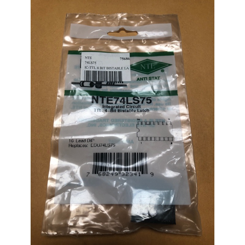 NTE74LS75 INTEGRATED CIRCUIT