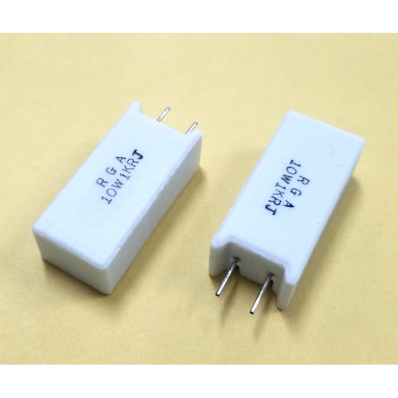 Lot of 2, 1K Ohm 10 Watt 5% Vertical Power Resistors SQMA 10W1KRJ