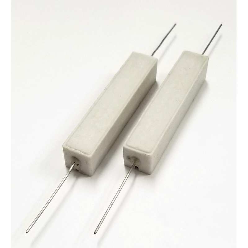 Lot of 2, 75 Ohm 25 Watt Wirewound Ceramic Power Resistors 25W (25W075)