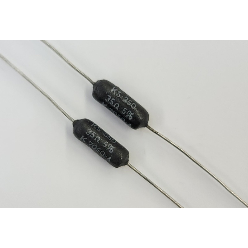 Lot of 2, Dale KS-250 35 Ohm 3-1/4 Watt Wirewound Power Resistors 3.25W