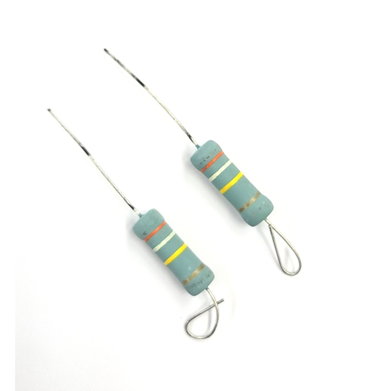 Lot of 2, NTE 3W439 390K Ohm 3 Watt Metal Film Oxide Resistors 3W