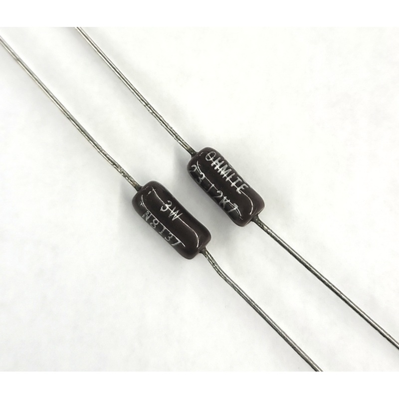 Lot of 2, Ohmite 23J2K7 2.7K Ohm 3 Watt Wirewound Power Resistors 3W