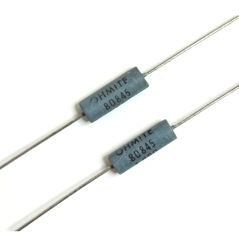 Lot of 2, Ohmite 80845 4.99 Ohm 5 Watt Wirewound Power Resistors 5W