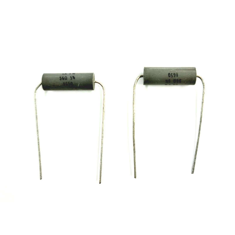 Lot of 2 Pacific Resistor N1A5W-56R, 56 Ohm 5 Watt Silicone Power Resistors 5W