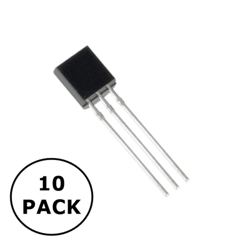 2N3906-10PK, Lot of 10 PNP Silicon General Purpose Transistor ~ TO-92