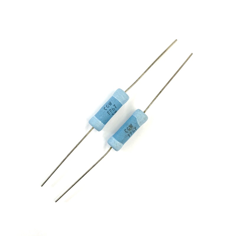 Lot of 2 Corning CGW-FP67-120, 120 Ohm 5 Watt Metal Film Flameproof Resistors 5W