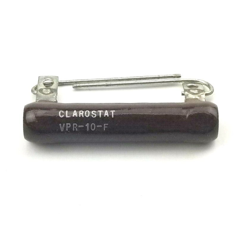 Clarostat VPR10F-1, 1 Ohm 10 Watt, Wirewound Tubular Power Resistor 10W