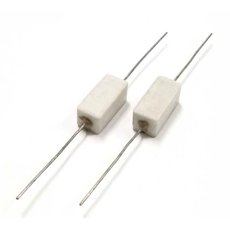 Lot of 2, 3.9K Ohm 5 Watt Wirewound Ceramic Power Resistors 5W (5W239)