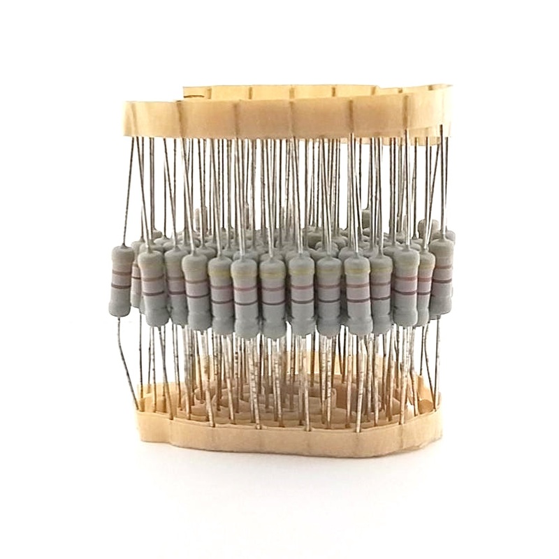 100 Pack of 4.3K Ohm 2 Watt 5% Flame Retardant Resistors