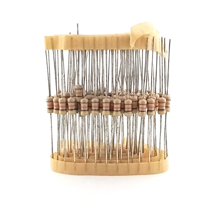 100 Pack of 47K Ohm 1/2 Watt 5% Flame Retardant Resistors
